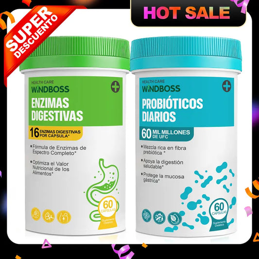 Hackea Tu Digestión – Enzimas + Probióticos